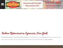 Tablet Screenshot of dominicksrestaurant.net